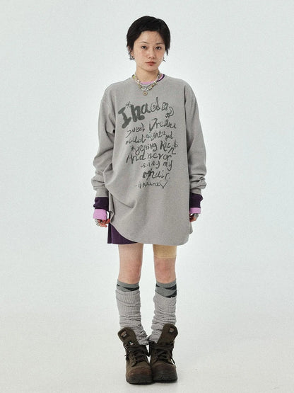 Wish Tee Loose Graphic Print Top For Luck And Style