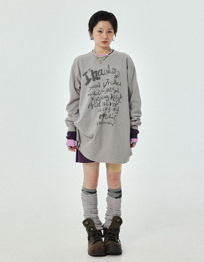 Achihara Wish Tee Loose Graphic Print Top For Luck And Style