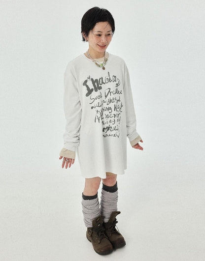 Achihara Wish Tee Loose Graphic Print Top For Luck And Style