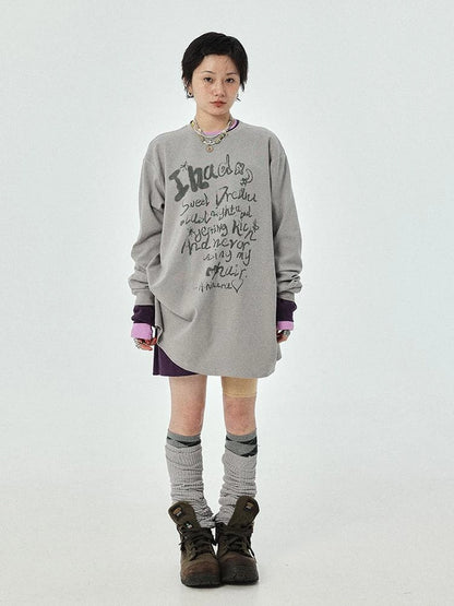 Wish Tee Loose Graphic Print Top For Luck And Style