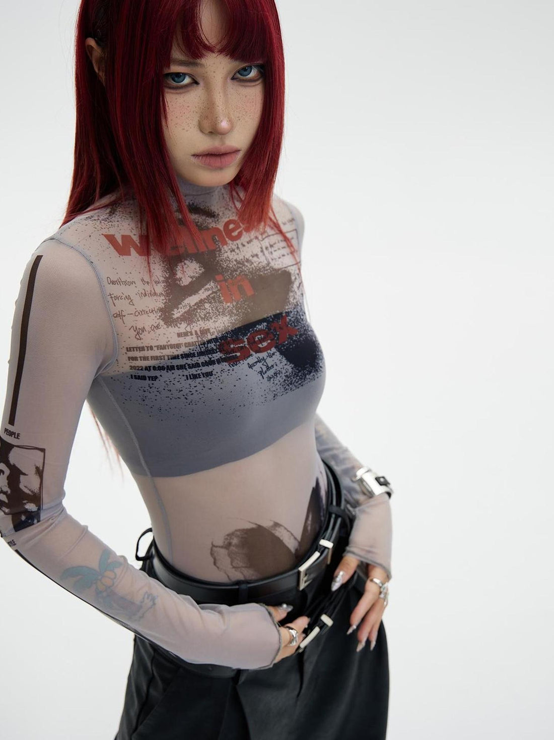 Peoplesense Women Slim Semi Transparent Long Sleeve Sun Protection T Shirt