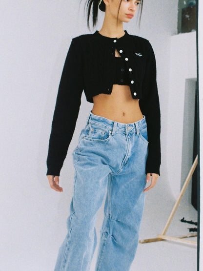 SweetChilling Women S High Waist Loose Straight Leg Jeans