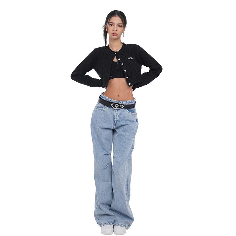 SweetChilling Women S High Waist Loose Straight Leg Jeans