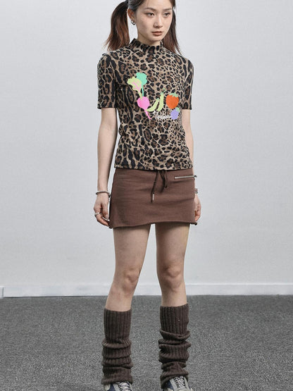 Achihara Women S Leopard Print Long Sleeve Tops