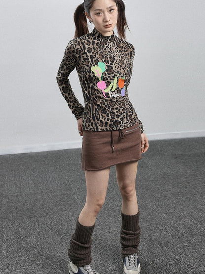 Achihara Women S Leopard Print Long Sleeve Tops