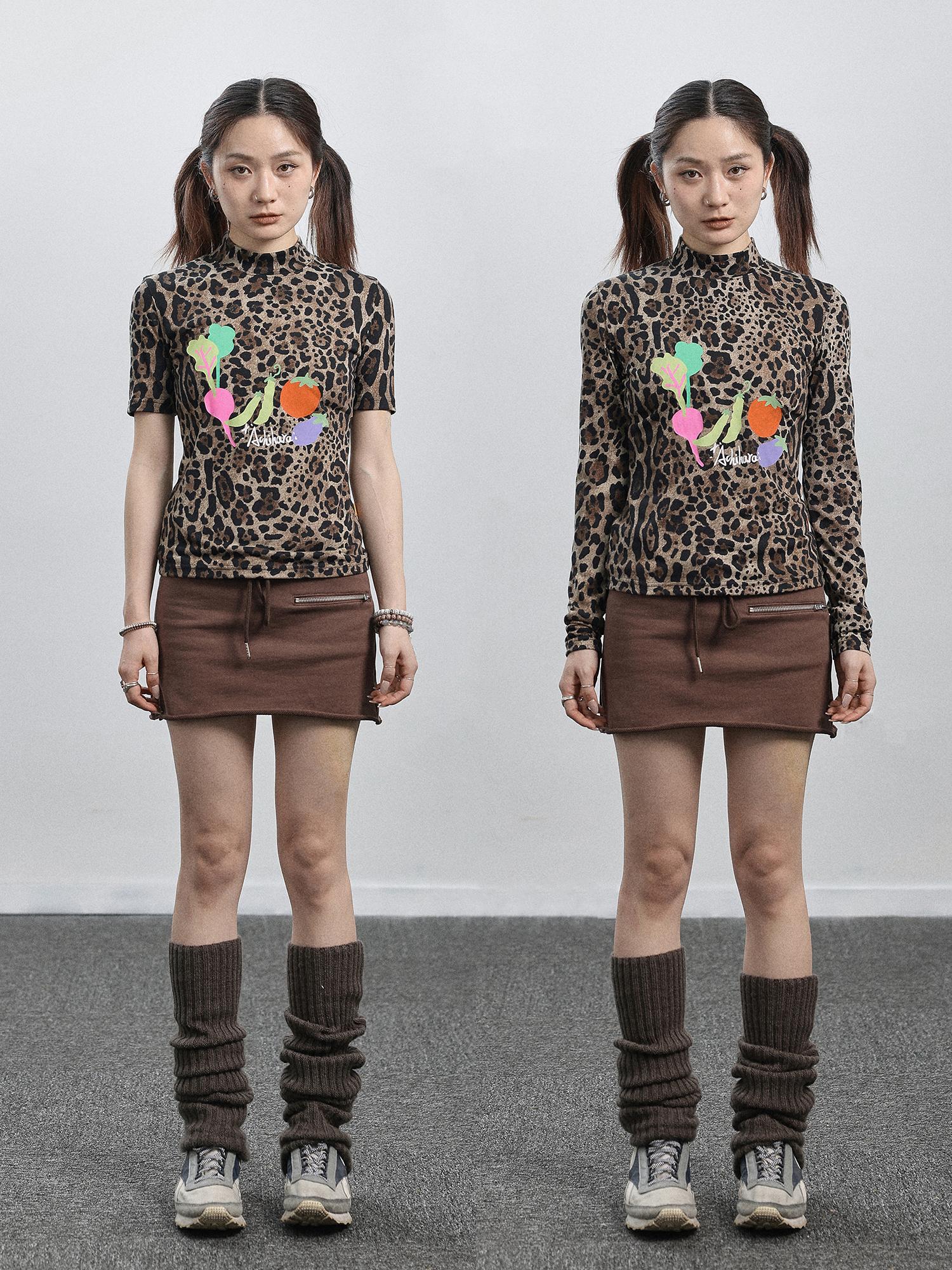 Achihara Women S Leopard Print Long Sleeve Tops
