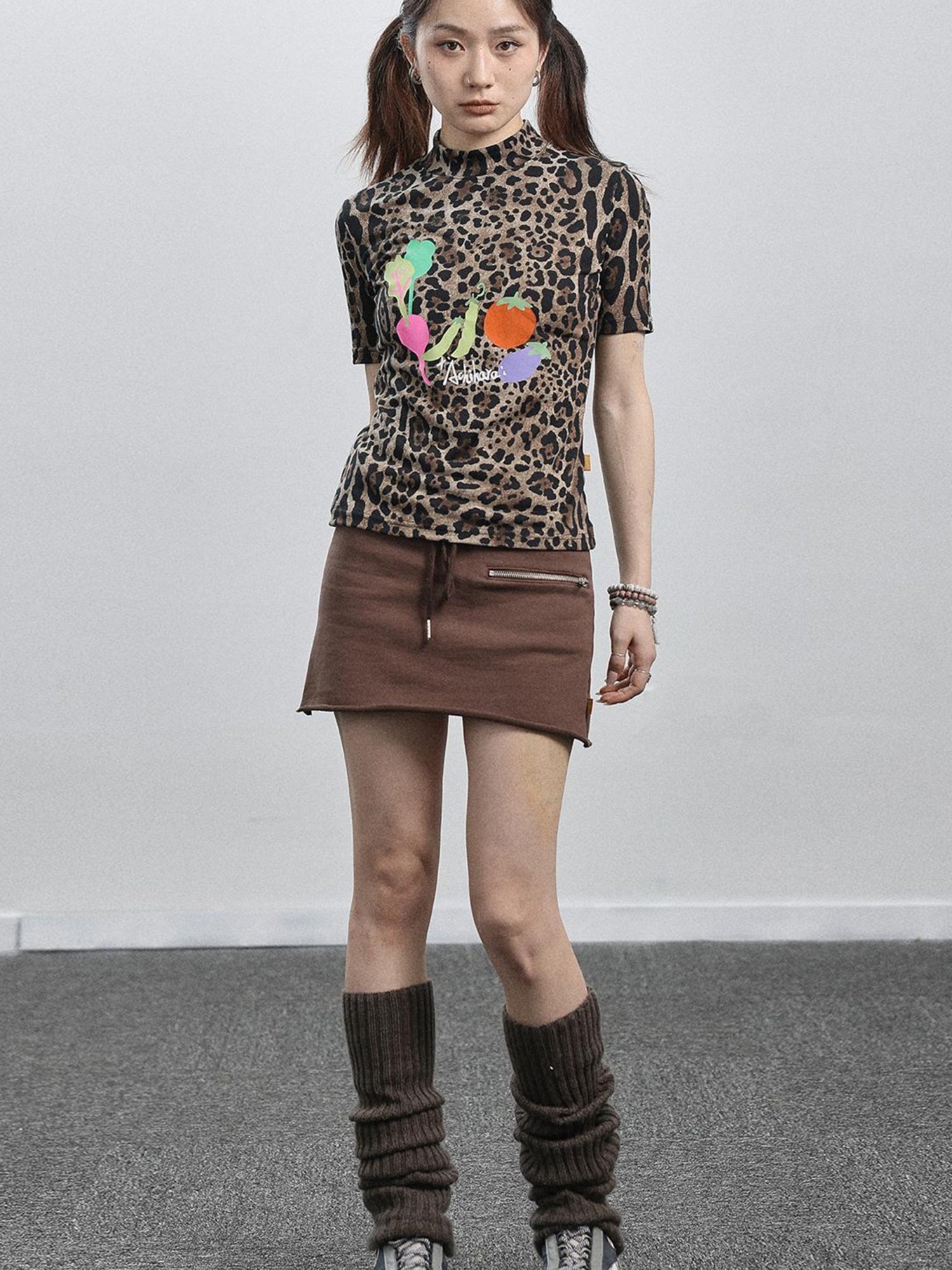 Achihara Women S Leopard Print Long Sleeve Tops