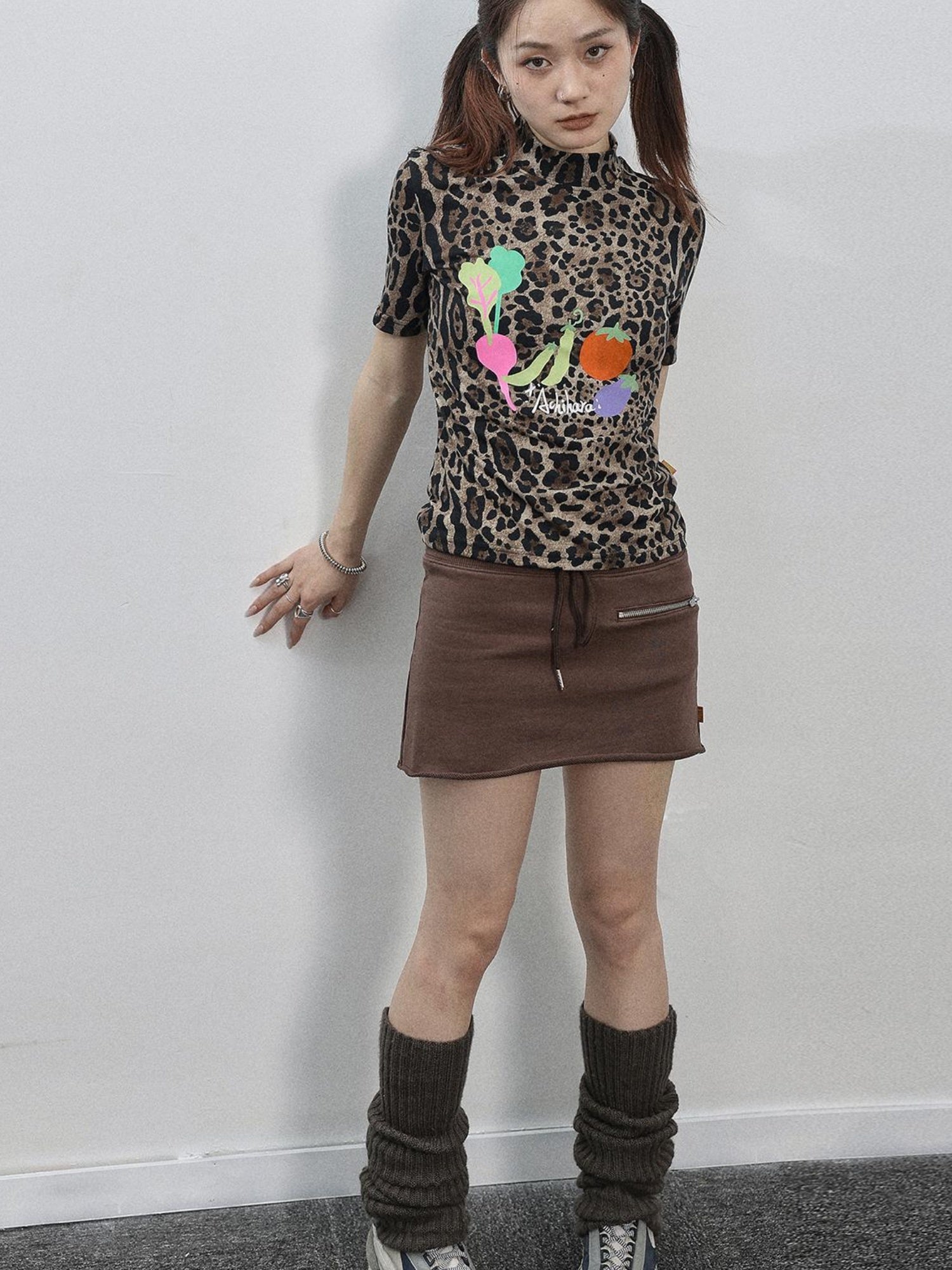 Achihara Women S Leopard Print Long Sleeve Tops