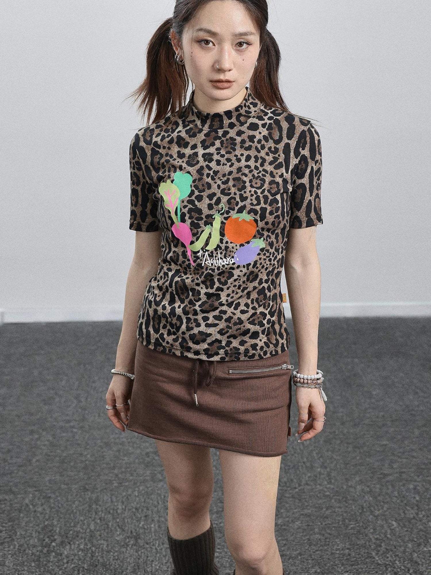 Achihara Women S Leopard Print Long Sleeve Tops