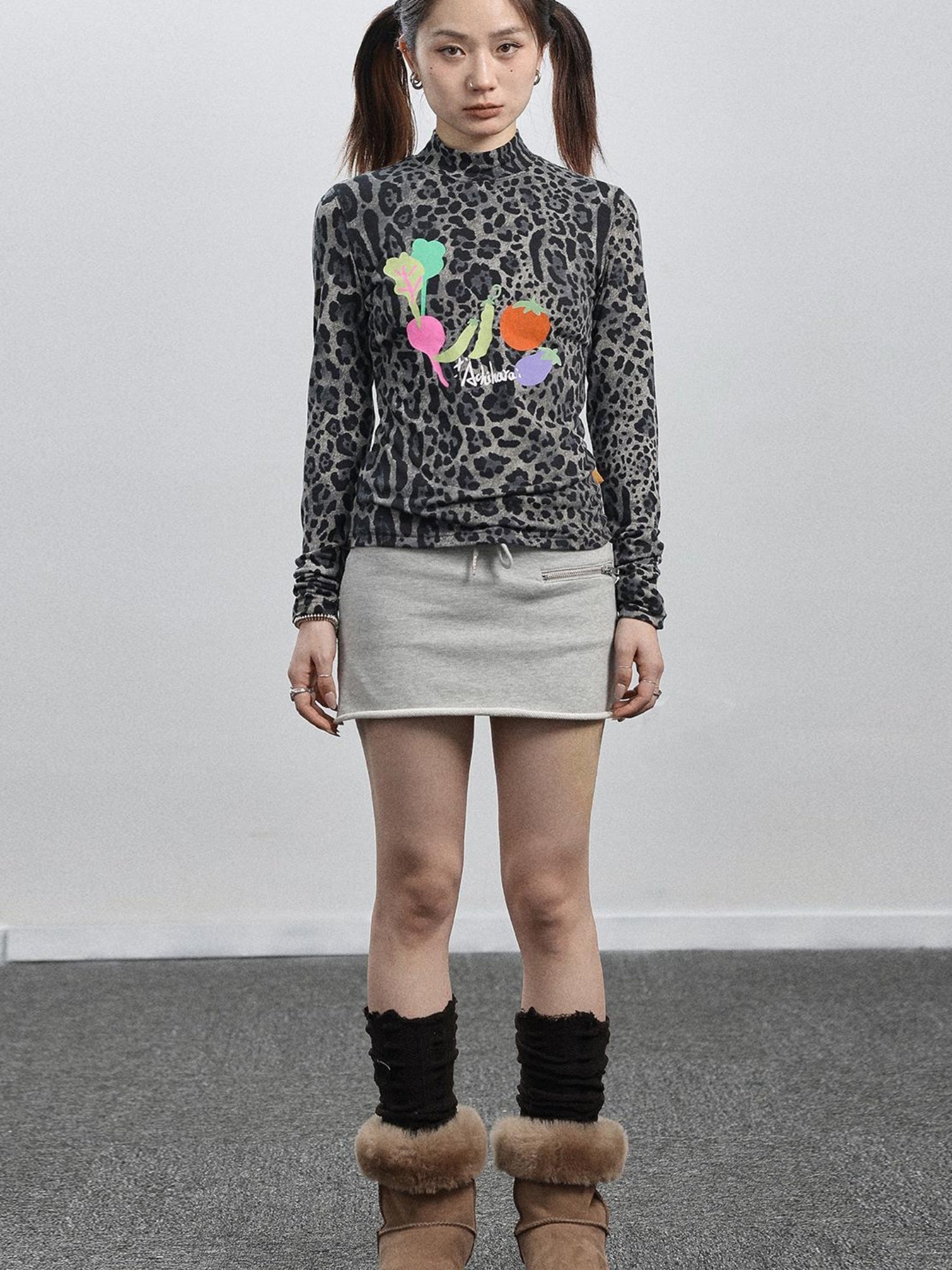 Achihara Women S Leopard Print Long Sleeve Tops