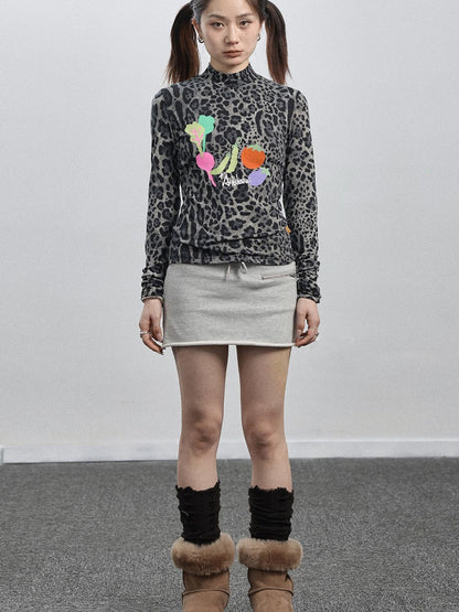 Achihara Women S Leopard Print Long Sleeve Tops