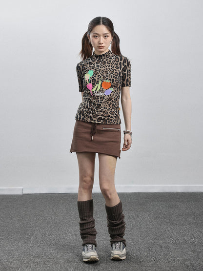 Achihara Women S Leopard Print Long Sleeve Tops