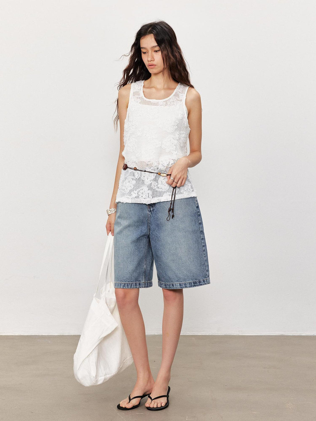 STRIKE A POSE Women’S Denim Shorts Casual Loose Fit Summer Bermuda Shorts