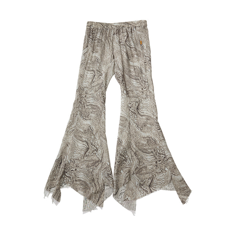 Achihara Pleated Skirt &amp; Flared Pants Set In Blending Colors For All Seasons