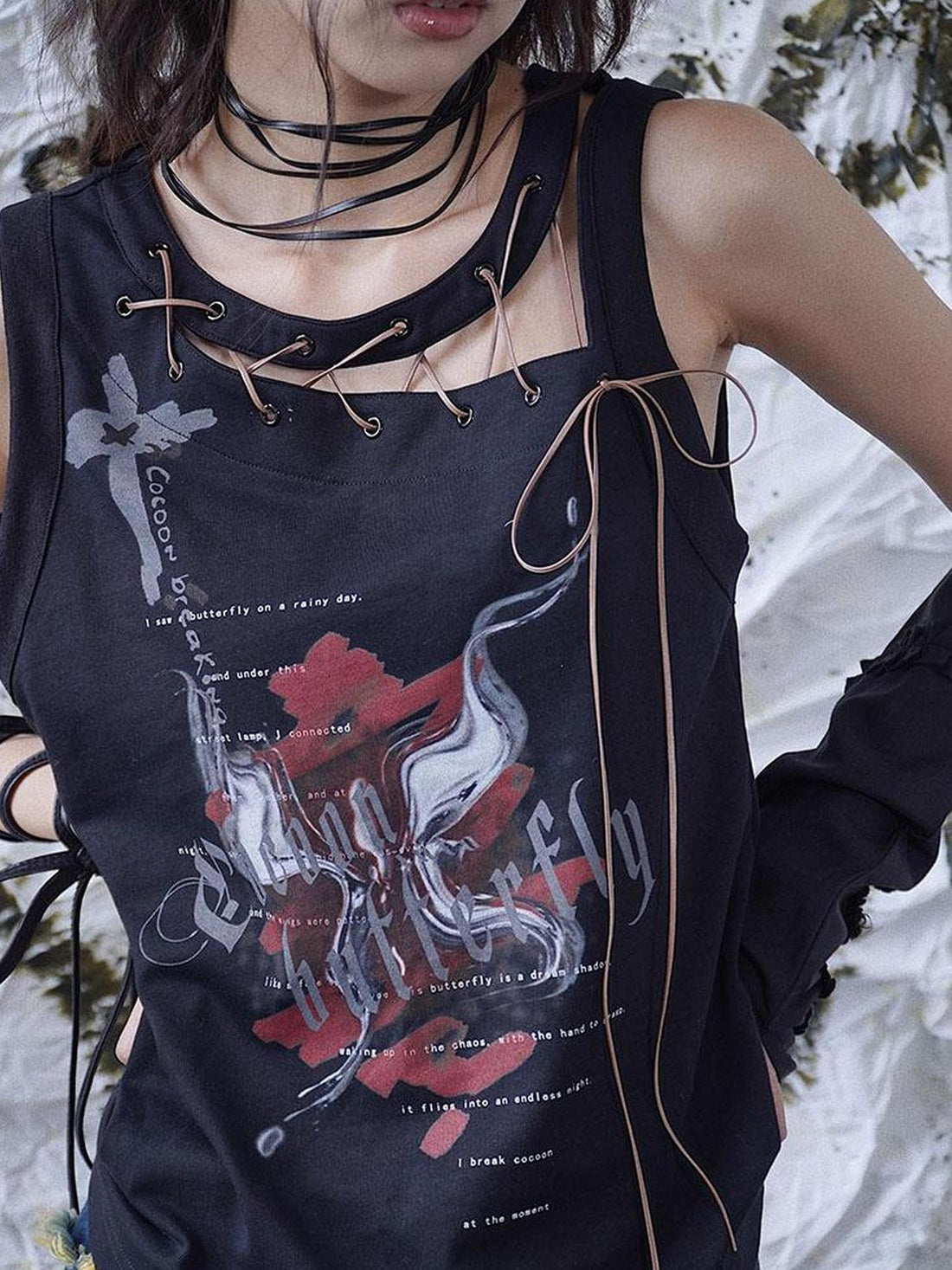 WSW WUSHENWU Wsw 2023 Tie Front Loose Vest