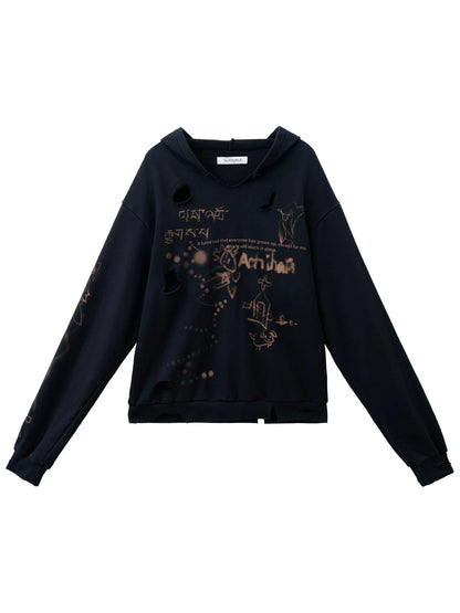 Utopia Distressed Hoodie