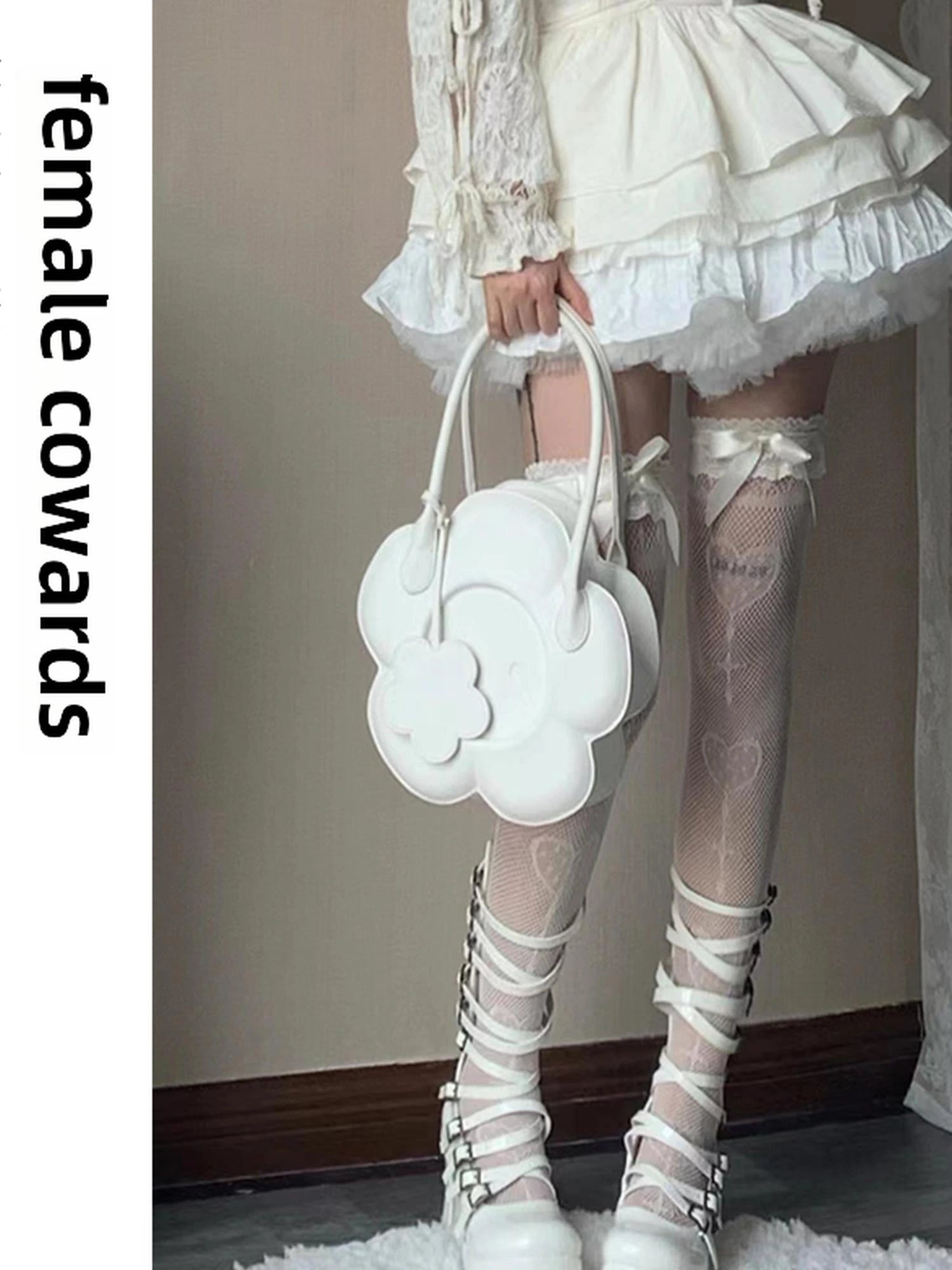 Y2K Fishnet Socks With Print Dark Sweet Femme Punk Style