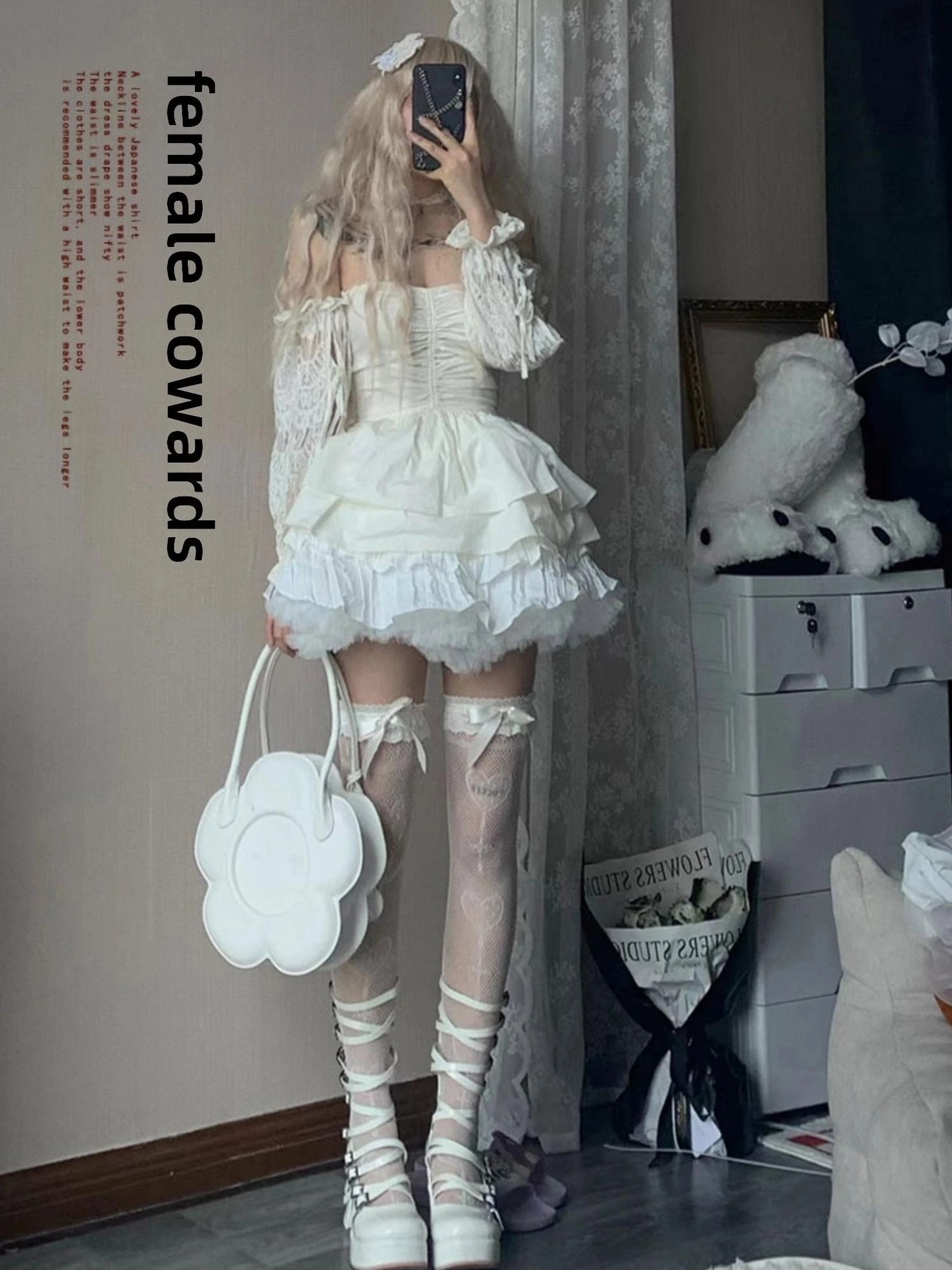 Y2K Fishnet Socks With Print Dark Sweet Femme Punk Style