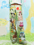 Frufru Gulu Y2K Green Dog Print Wide Leg Pants