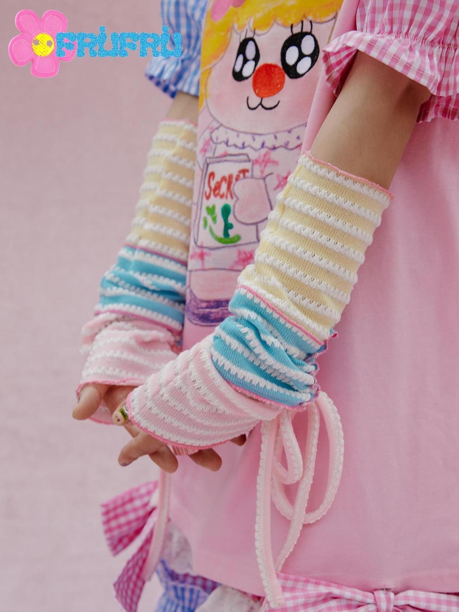 Frufru Gulu Y2K Lace Sweetheart Socks Sleeves Set 24cm