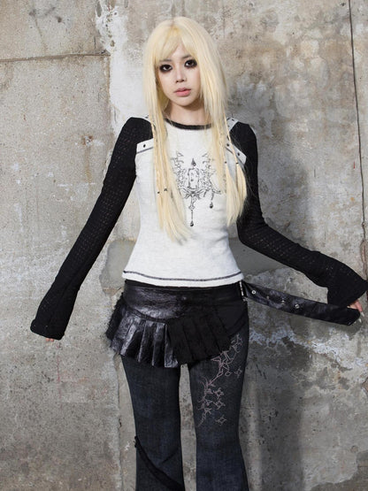 ARIADNAw Y2K Low Rise Flared Pants Sexy Punk Style For Spring