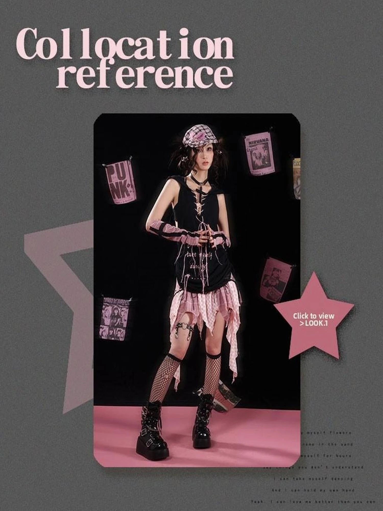 Y2K Pink Black Checkered Lace Sunproof Detachable Sleeves