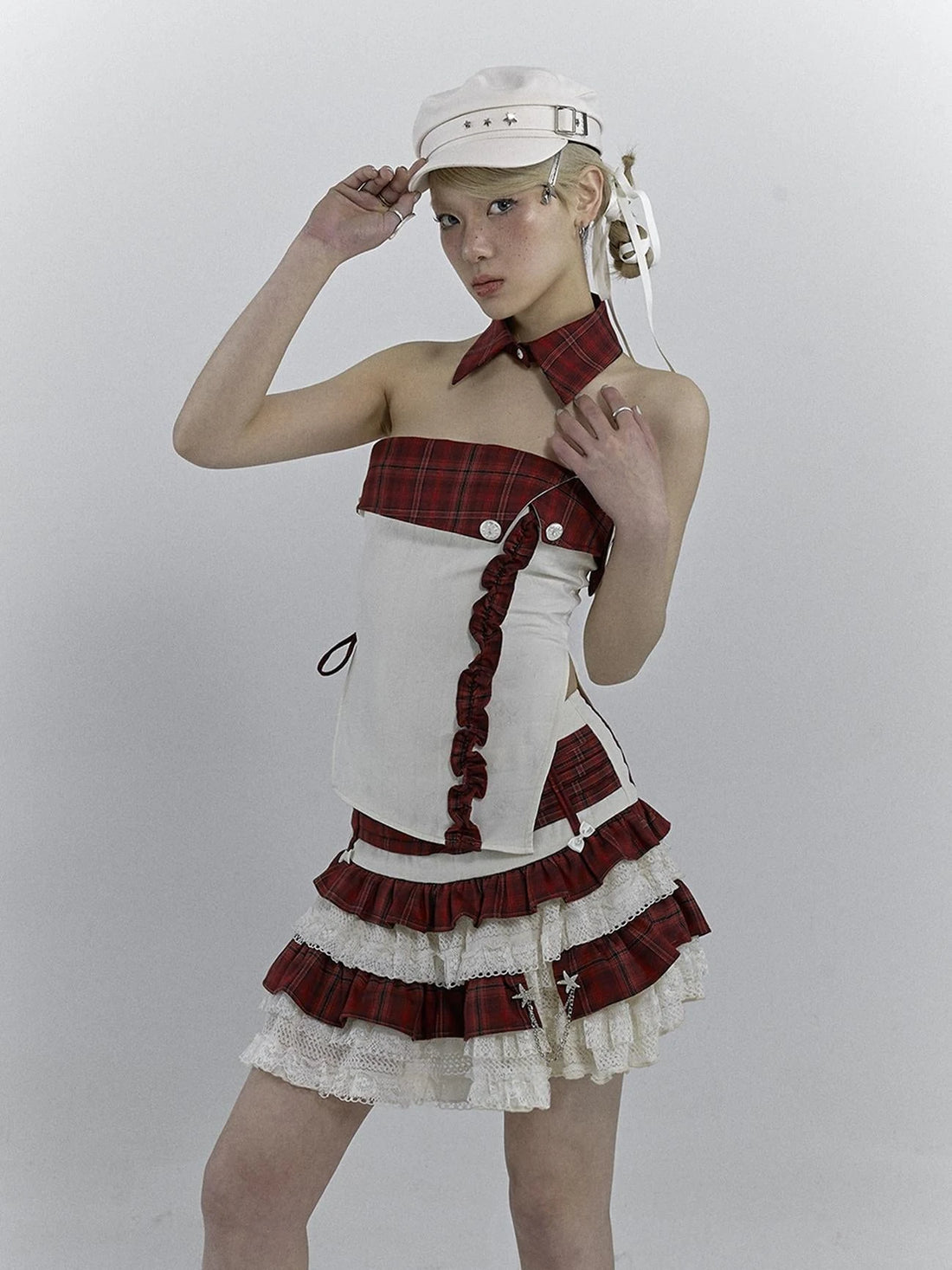 Y2K Punk Multi-Way Bustier Top Vintage Grunge Corset Top