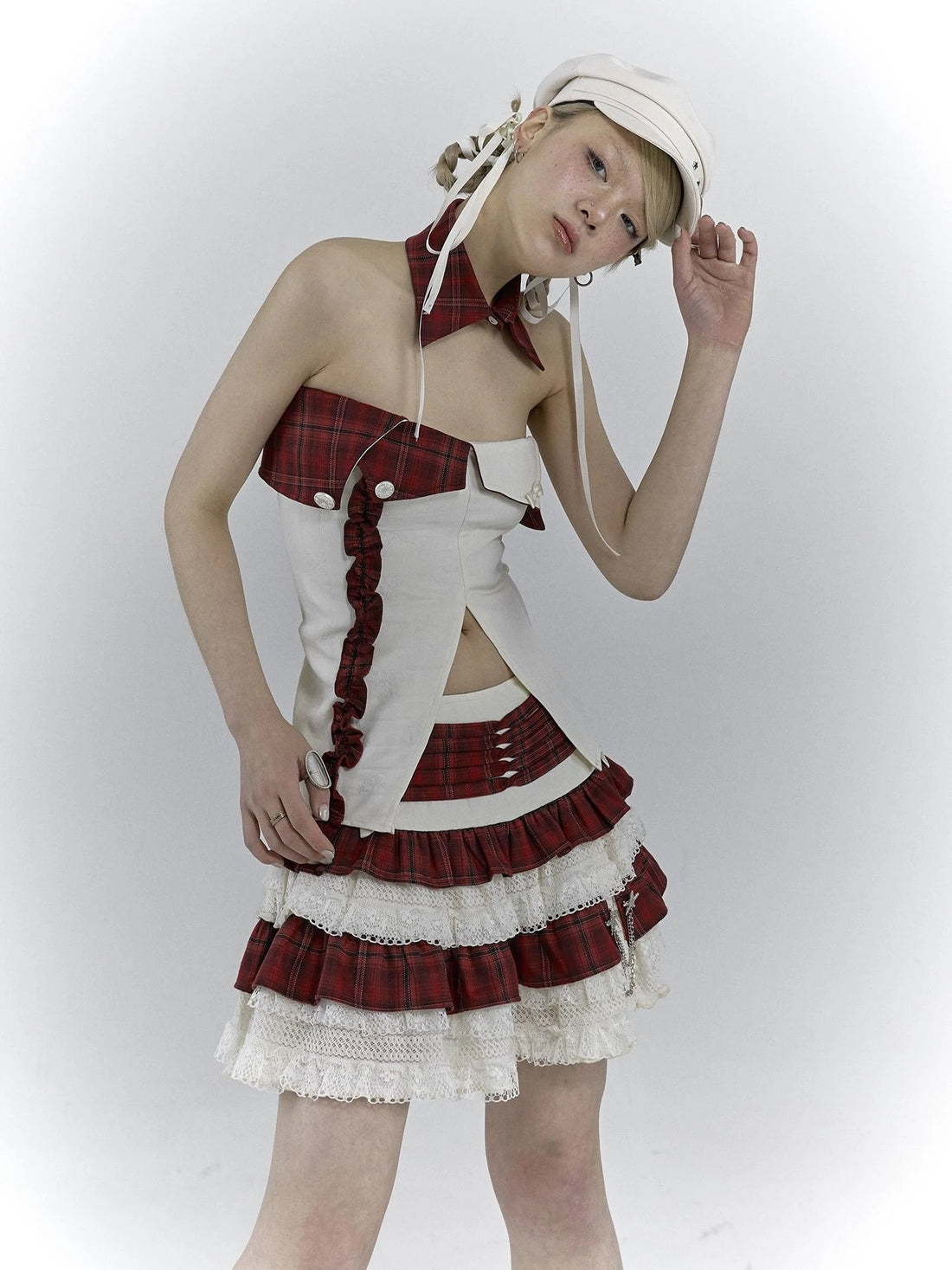 Y2K Punk Multi-Way Bustier Top Vintage Grunge Corset Top