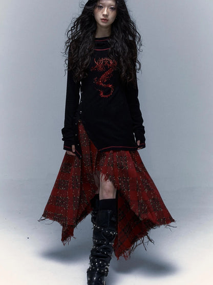 Y2K Retro Hooded Rhinestone T-Shirt