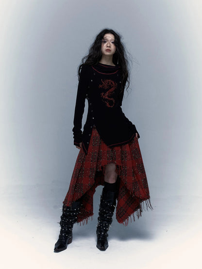 Y2K Retro Hooded Rhinestone T-Shirt