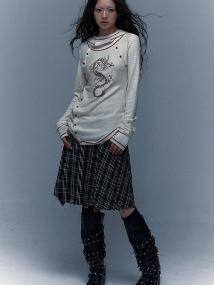 Y2K Retro Hooded Rhinestone T-Shirt