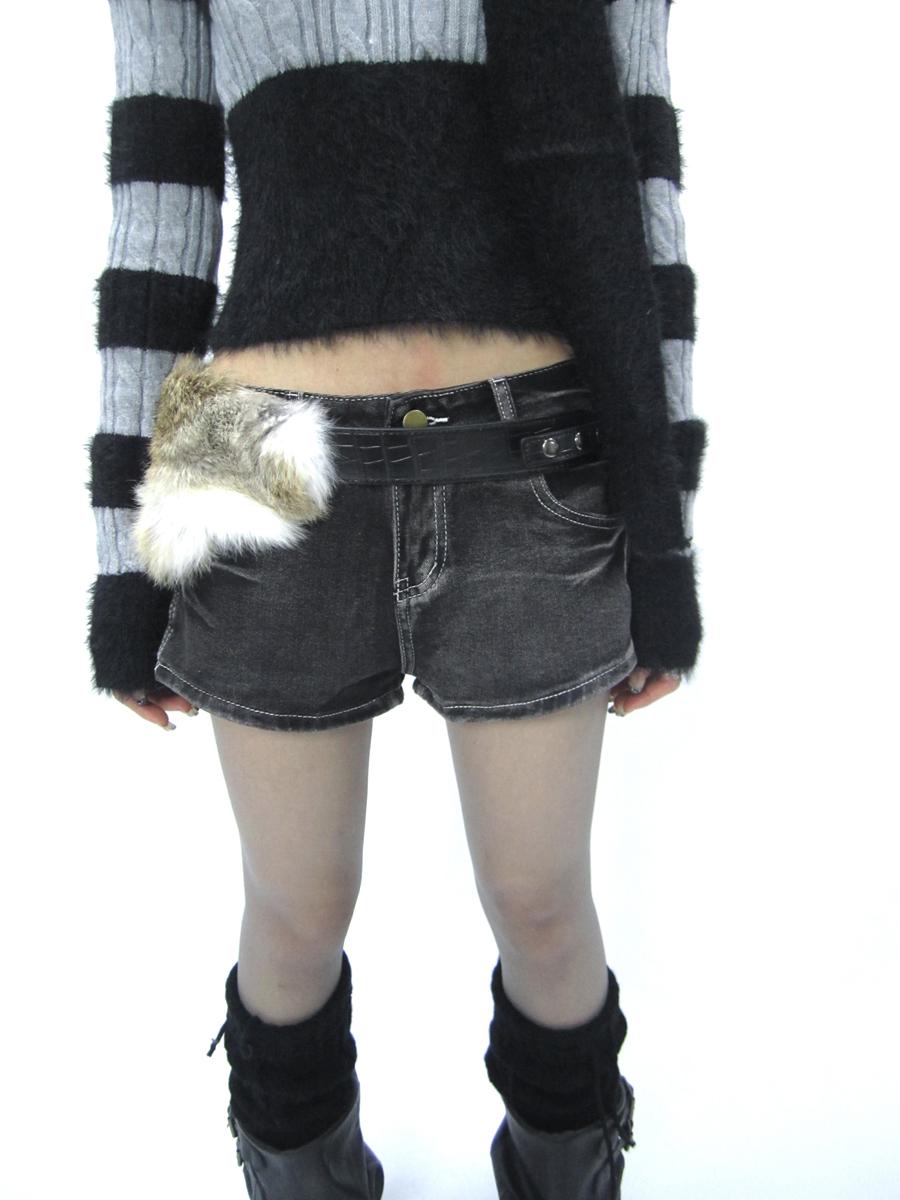 ang project Y2K Shibuya Girly Faux Fur Belt Accessories