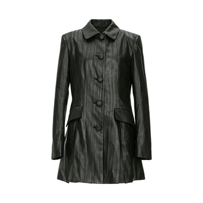 YOSHUYUKI_A_Line_Faux_Suede_Waist_Cinched_Vintage_Style_Women&