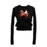 YOSHUYUKI_Black_Jacquard_Equestrian_Animal_Knitted_Women&