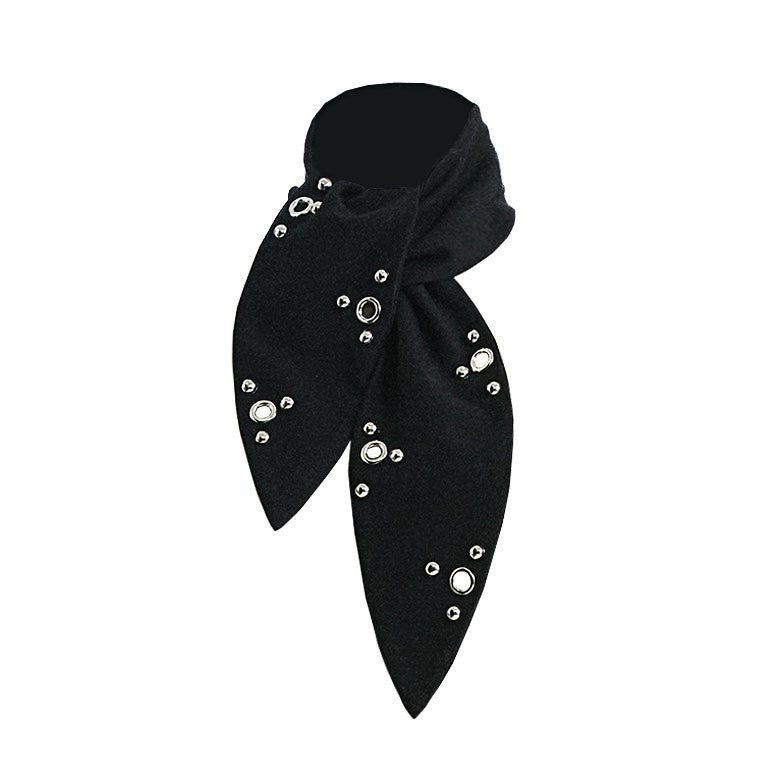 YOSHUYUKI_Black_Rabbit_Ear_Eyelet_Rivet_Detail_Women&