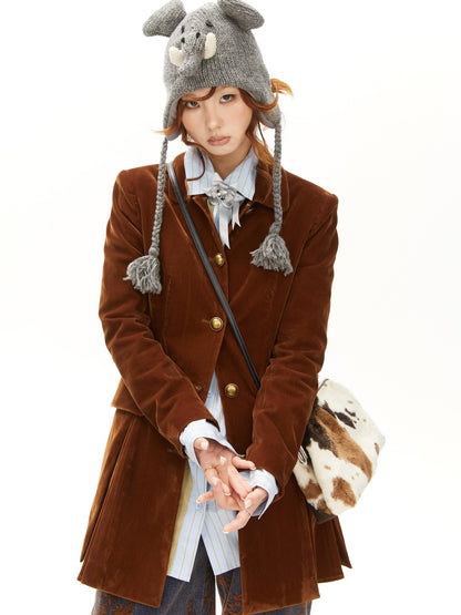 YOSHUYUKI Black Textured A Line Faux Leather Women&