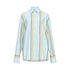 YOSHUYUKI_Blue_Yellow_Color_Block_Striped_Loose_Fit_Cotton_Women&