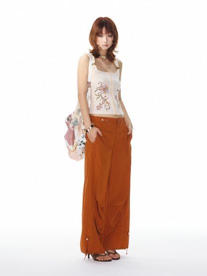 YOSHUYUKI Colorful Floral Polka Dot Convertible Square Tote Women&