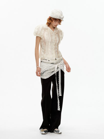 YOSHUYUKI Cream Jacquard Vintage Court Women&