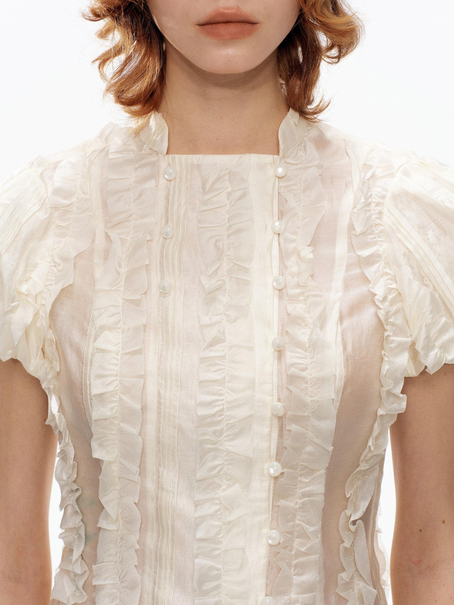 YOSHUYUKI Cream Jacquard Vintage Court Women&