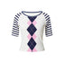 YOSHUYUKI_Diamond_Print_Raglan_Round_Neck_Women&