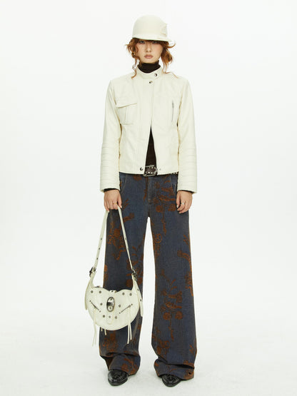 YOSHUYUKI Floral Plant Vintage Jacquard Washed Women&