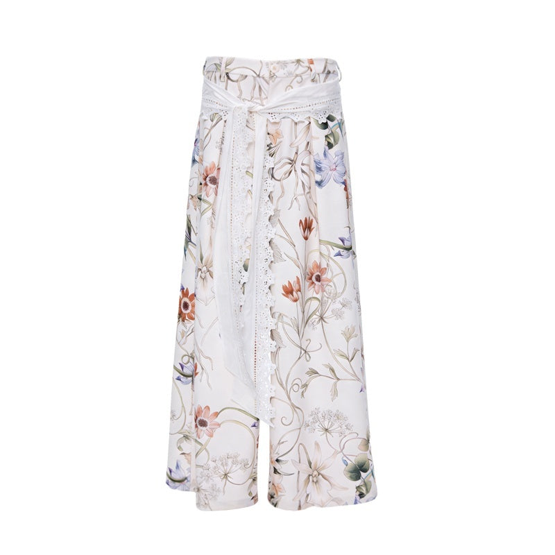 YOSHUYUKI_Floral_Print_Lace_Trim_Tie_Detail_Women&