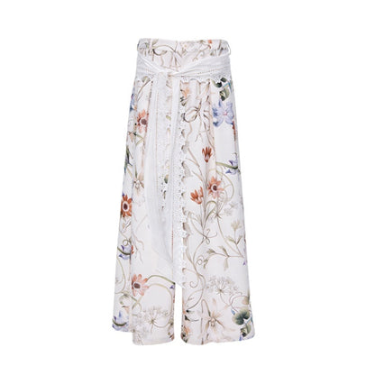 YOSHUYUKI_Floral_Print_Lace_Trim_Tie_Detail_Women&