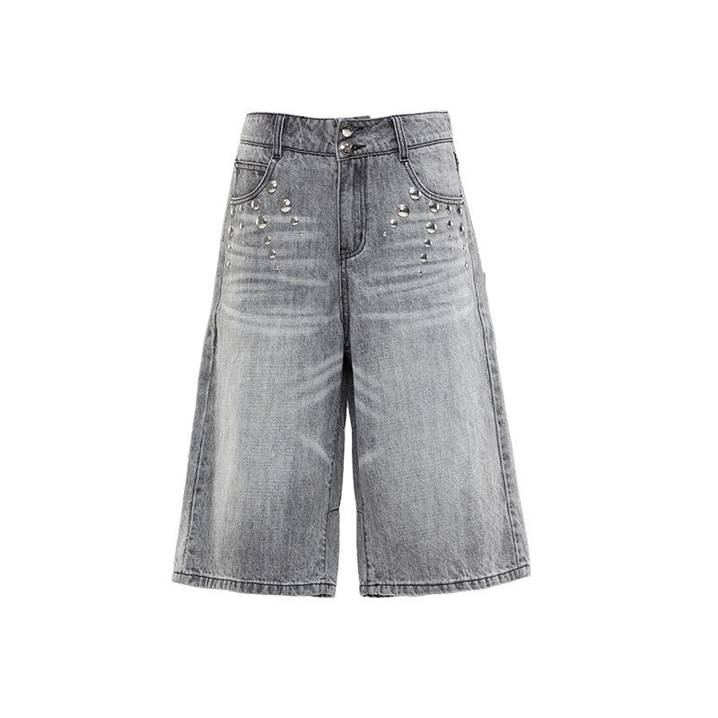 YOSHUYUKI_Light_Wash_Punk_Rivet_Straight_Leg_Natural_Waist_Button_Fly_Unisex_Grey_Jeans_MISSTT