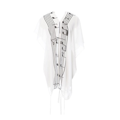 YOSHUYUKI_Multicolor_Music_Note_Print_Round_Neck_Women&