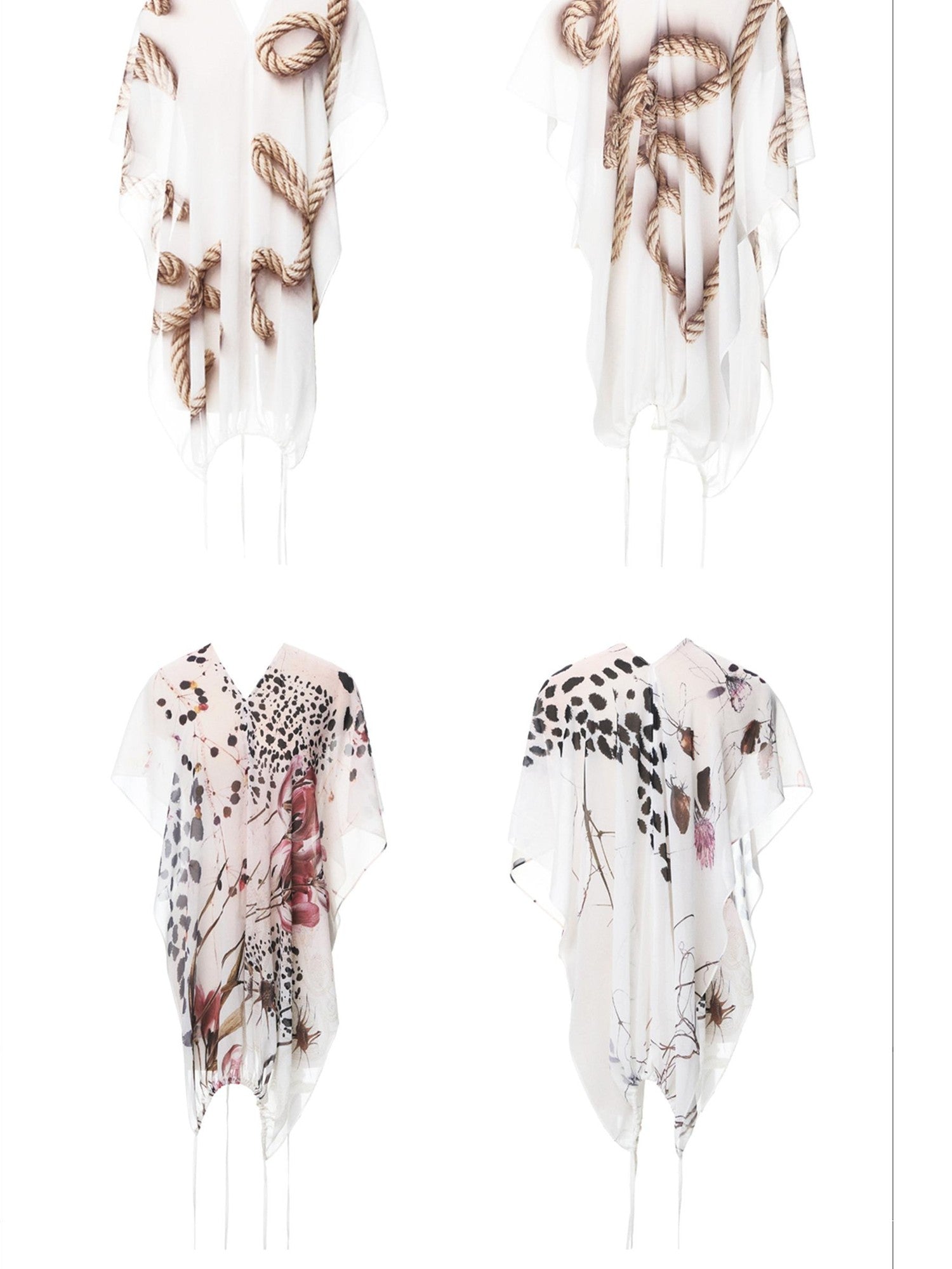 YOSHUYUKI Multicolor Music Note Print Round Neck Women&
