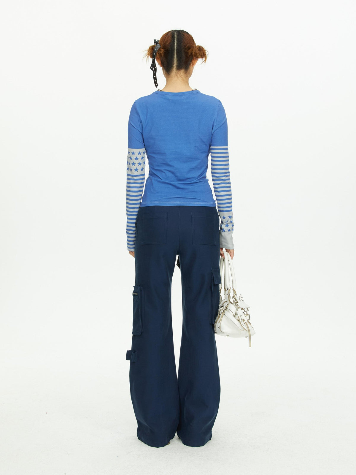 YOSHUYUKI Navy Multi Pocket Cargo Structured Women&