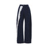 YOSHUYUKI_Navy_Spliced_Lace_Trim_Natural_Waist_Curved_Leg_Women&