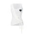 YOSHUYUKI_Navy_White_Lace_Trim_Ruched_Adjustable_Stretch_Knit_Women&